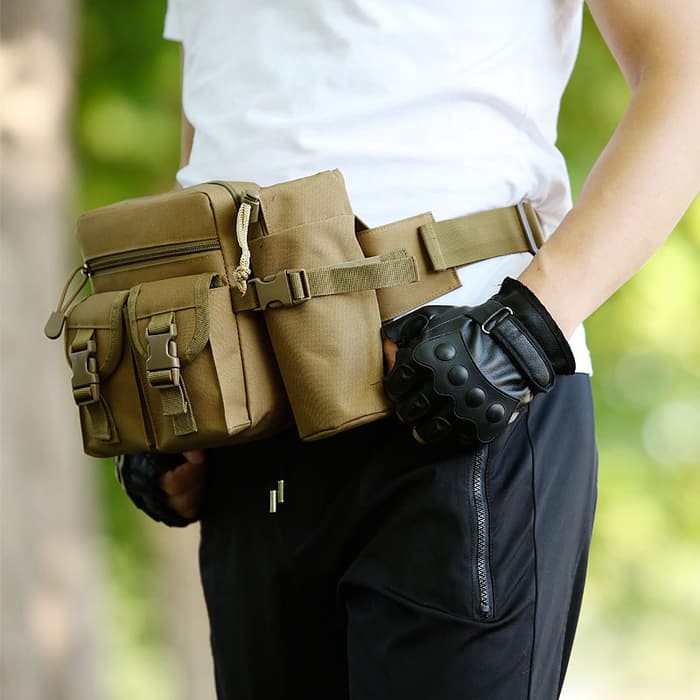 Tas Pinggang Tactical Botol Minum Army Multifungsi Waist Bag Outdoor