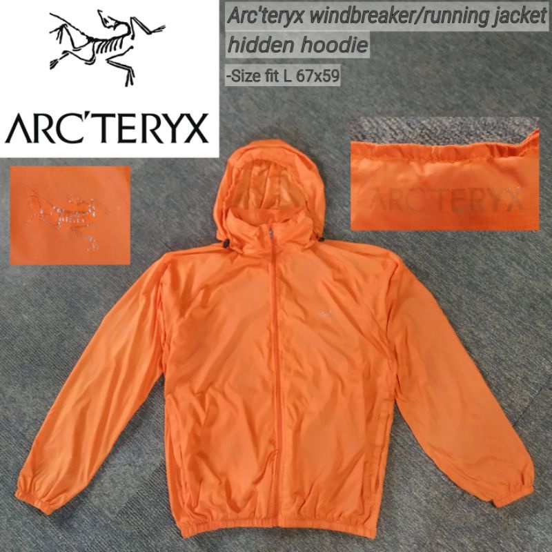 arcteryx original jaket jacket windbreaker running second bekas preloved 2nd ultralight trail run