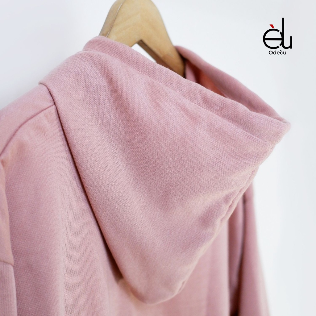 ODECU HOODIE DUSTY PINK SWEATER OVERSIZE WANITA PRIA