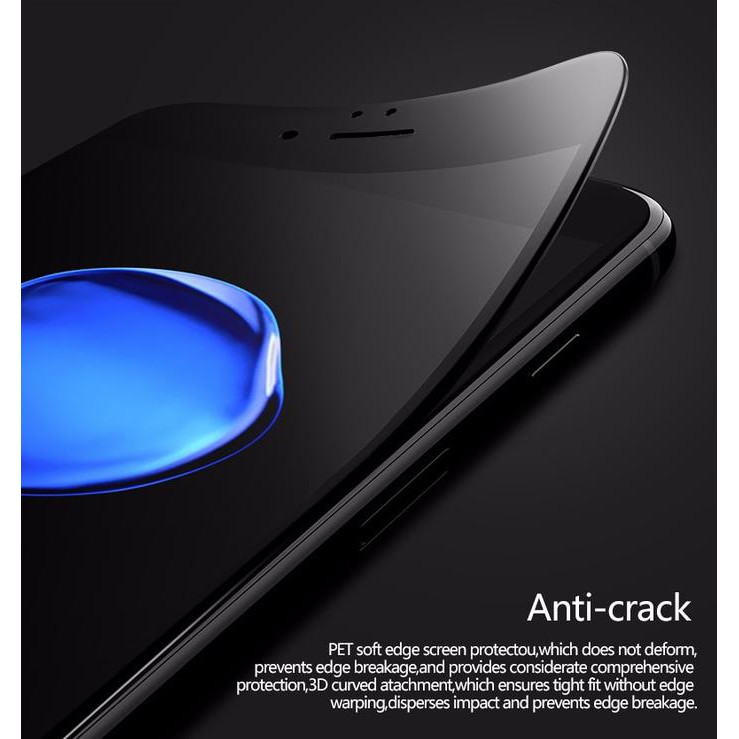 Cafele Anti Gores Tempered Glass 3D Iphone 7 | 7 Plus - Putih