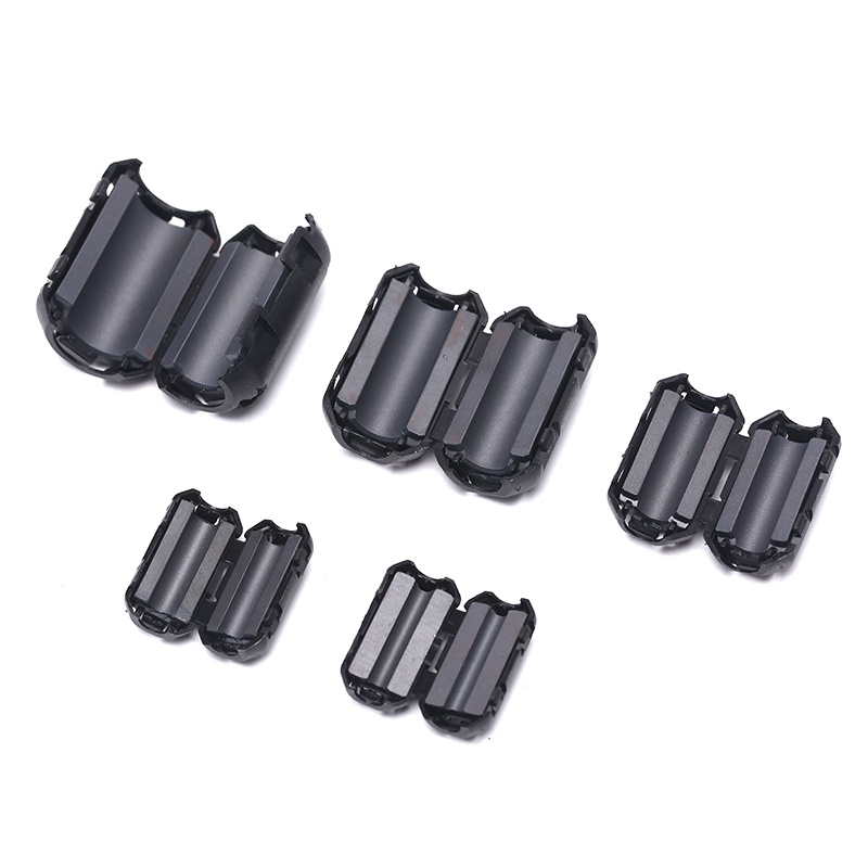 {LUCKID}5pcs Clip-on Ferrite Ring Cable Clips Core RFI EMI Noise Suppressor Filter Beads