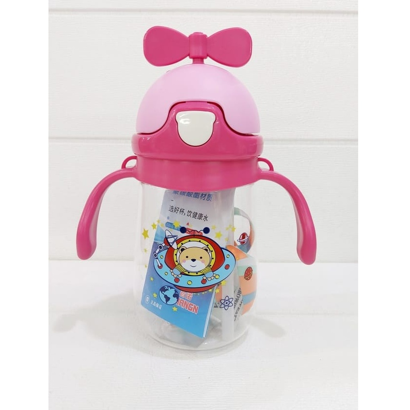 BOTOL MINUM BPA / BOTOL SUSU BALITA KEPALA BALING-BALING LUCU 350ML