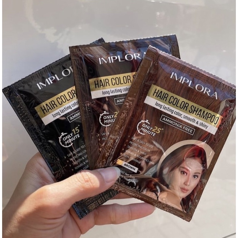 Implora Hair Color Shampoo/Semir Shampoo/Semir Murah