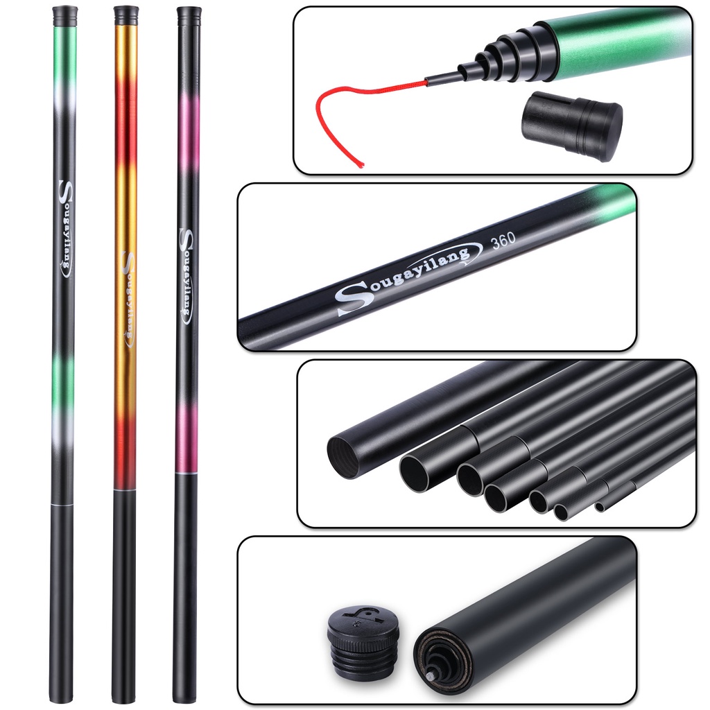 Sougayilang Joran Tegek Fishing Rod  2.7M-5.4M Joran Pancing Kualitas Tinggi Super Ringan Serat Kaca Keras Tangan joran Fishing Pole For Joran Tegek