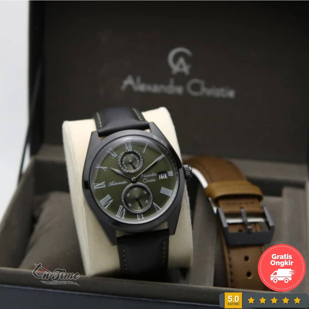 Jam Tangan Pria Alexandre Christie AC 3040 MA Black Rosegold Automatic
