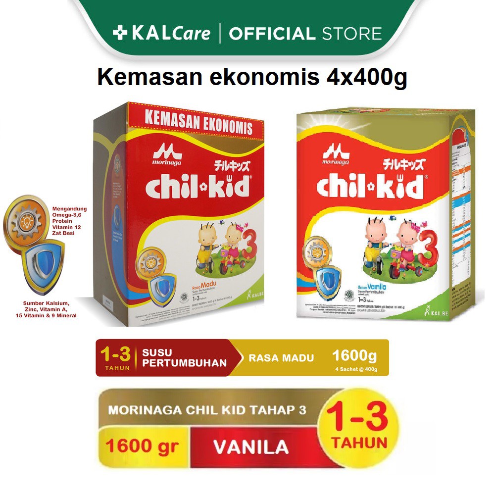 Morinaga jumbo Chilkid 3 Vanila/ Madu 1560gr /susu bayi 1-3 TAHUN/chil kid vanila madu
