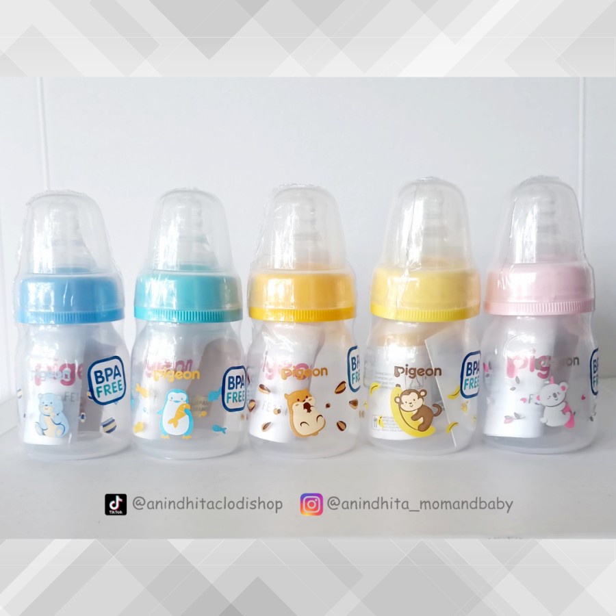 PIGEON Botol Susu 50ml / 120ml / 240ml PP RP with Peristaltic Nipple Baby Nursing Bottle BPA Free Botol Dot Bayi