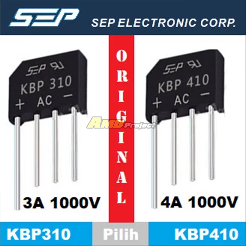 Diode Bridge 3A 4A 1000V Sisir Dioda Penyearah Jembatan KBP410 KBP310