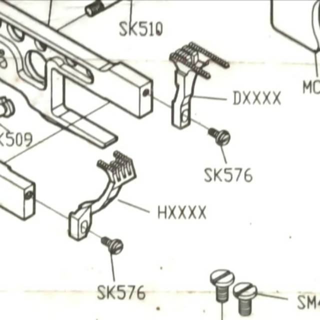 SK576 Asli Siruba Baut Gigi - Mesin /Kam/Kamkut/Overdeck F007