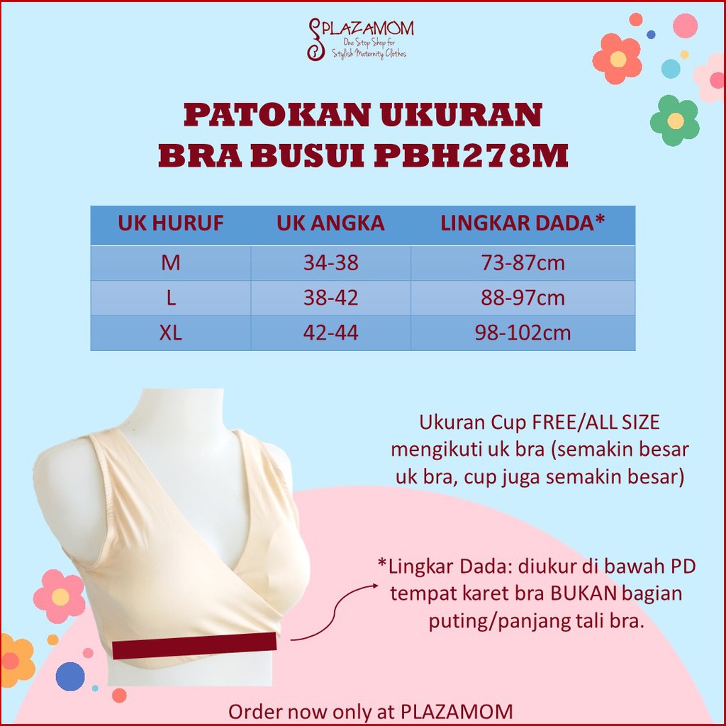 Super Comfy Sling Bra *Busui Friendly* - Bra Cup Cross Over - Menyusui Paling Praktis - Bahan Katun Kualitas Premium Dijamin TOP Nyamannya Dipakai PBH278M