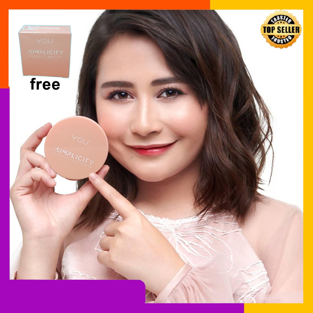 TERBARU, Bedak YOU Y.O.U - SIMPLICITY COLOR CORRECTOR CC CUSHION