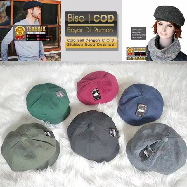 Topi newsboy cap