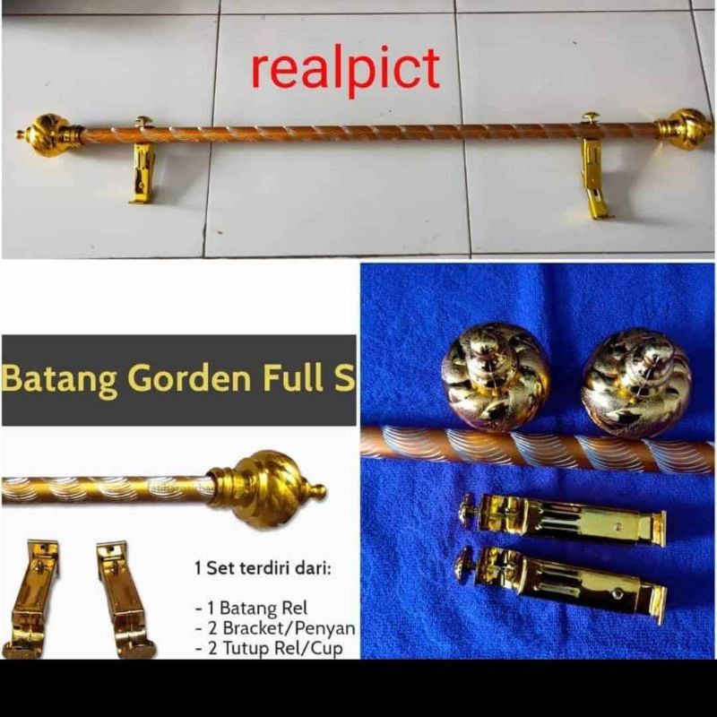 Batang Gorden Full Set 1 Meter, 1.5 Meter, dan 2 Meter