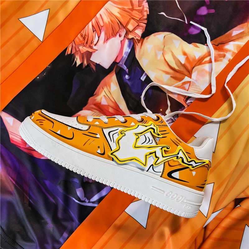 Import Anime Demon Slayer Sepatu Import Pria Cowok Running Lari Sneaker Tanjirou Zenitsu Kimetsu No Yaiba Kets Keren 156