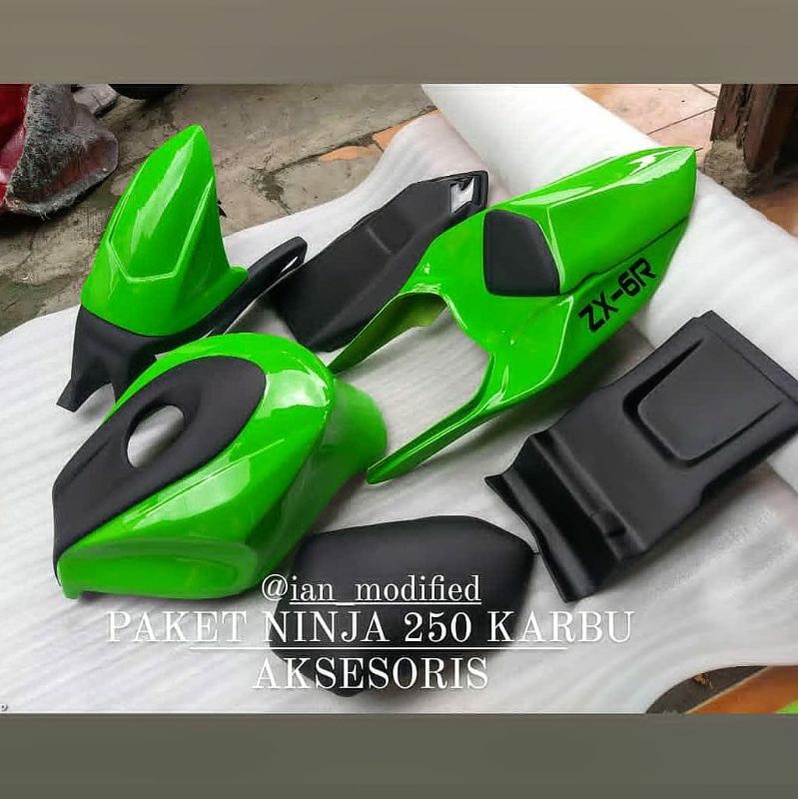 Paket aksesoris body custom ninja 250 karbu