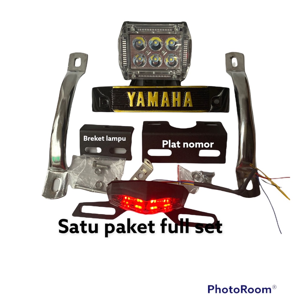 (PAKET) LAMPU LED 3 SENJA+STOP 3IN1+KUMIS+PLAT NOMOR+BEHEL