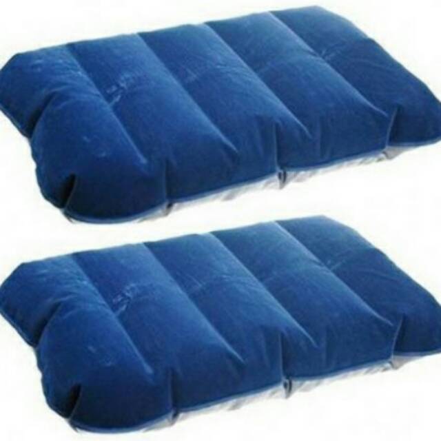 Bantal Angin Inflatable PVC Neck Pillow High Rest - H0T019 - Dark Blue