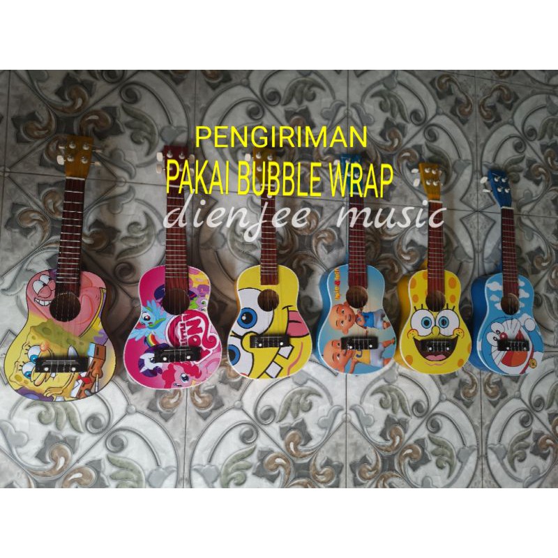 UKULELE/GITAR UKULELE MOTIF/ukulele kentrung karakter kartun