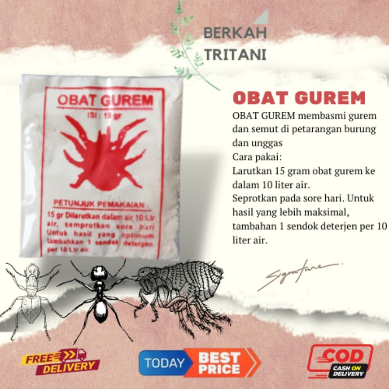 Jual Obat Gurem 15 Gram Pembasmi Gurem Dan Semut | Shopee Indonesia
