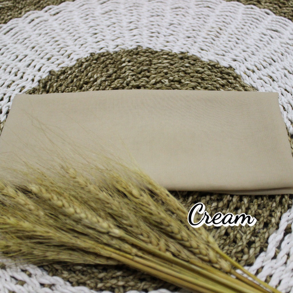 Selendang Sifon Hycon / Senteng 2.4m/ Selendang Bali / Senteng-Cream