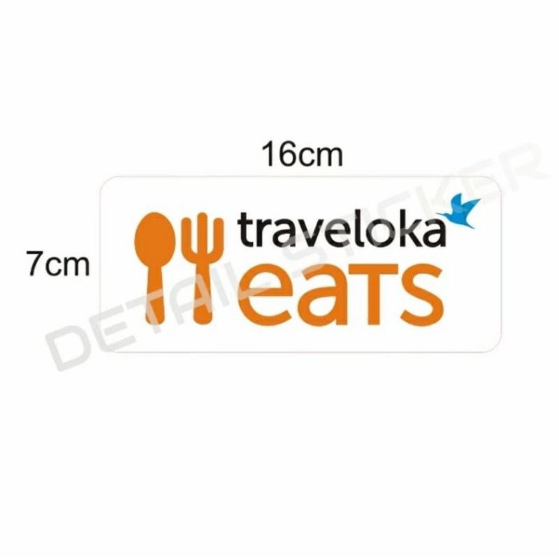 Sticker Traveloka Eats food anti air waterproof