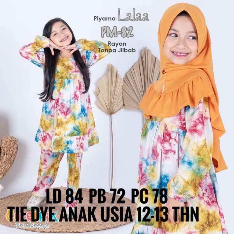 SETELAN TIE DYE ANAK 3 WARNA USIA 12-13 TH