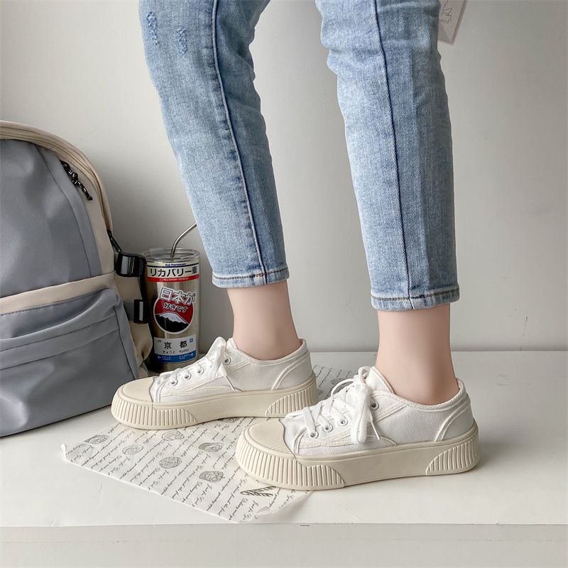 [GROSIR][COD] SEVEN_DAY SEPATU SNEAKERS WANITA KOREA IMPORT CASUAL KANVAS SHOES PUTIH FQ-58