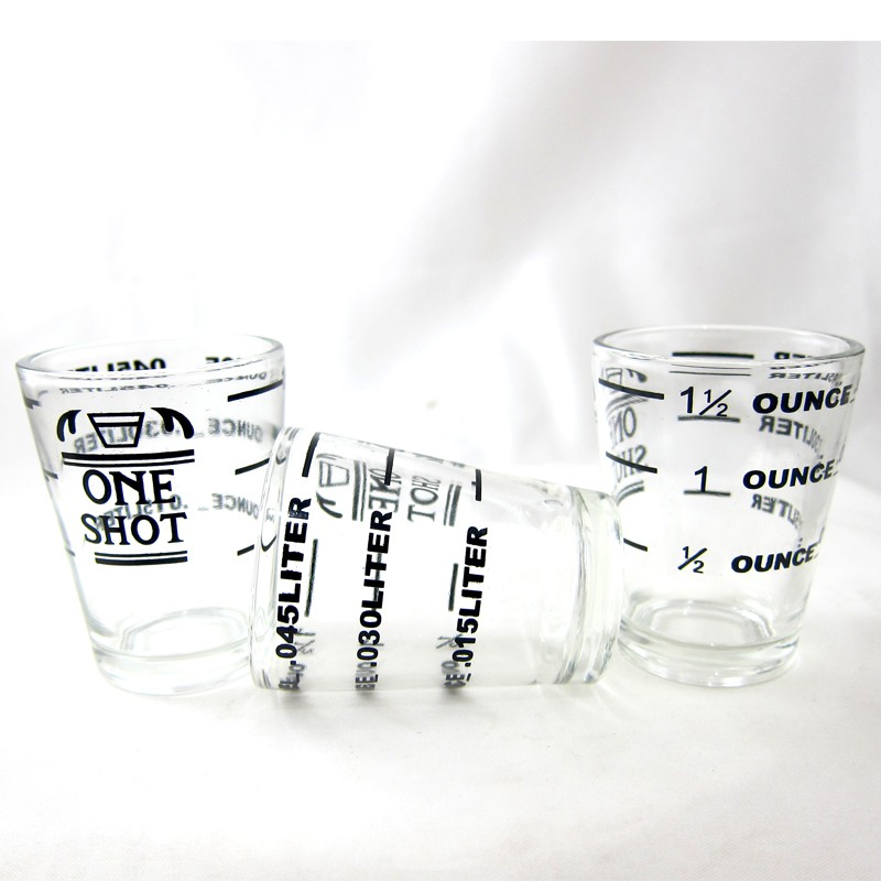 Espresso Shot Glass measure 15 ml 30 ml and 45 ml