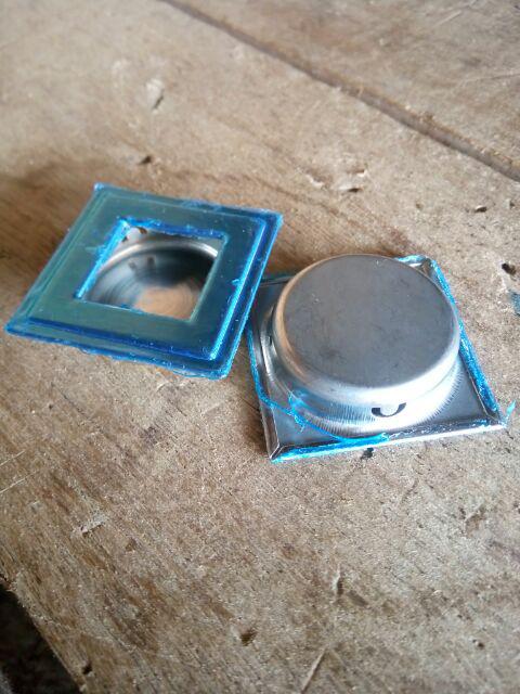 Handle Tanam Knob Petak Kecil / Tarikan Tanam Lemari Model Petak Kecil