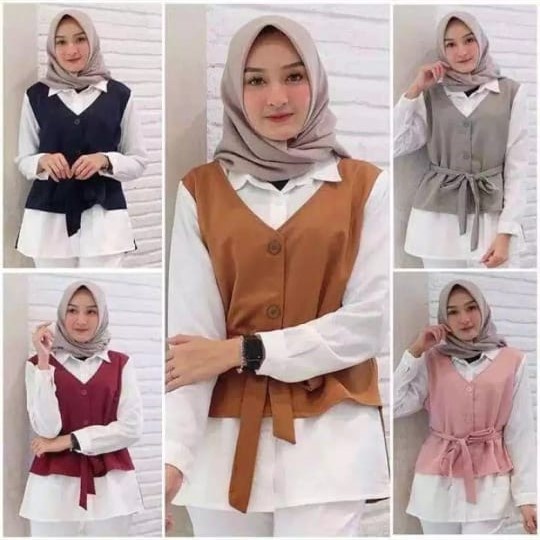 KEMEJA ALEMIA /FASHION TERBARU / BLOUSE MOSCREPE / ALEMIA BLOUSE