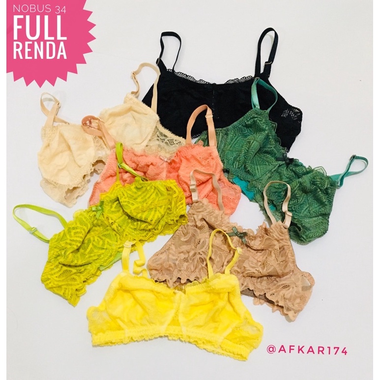 MURAH BH BRA KUTANG BRUKAT  RENDA  TANPA BUSA