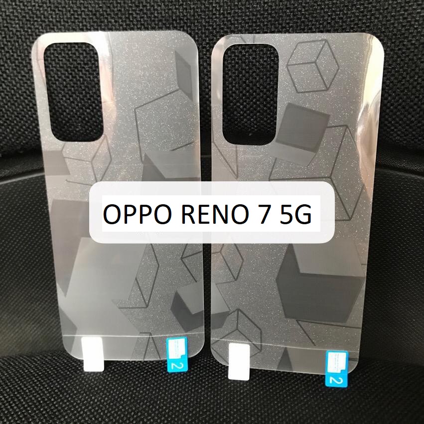 OPPO RENO 8 4G 8 5G 8Z 5G 8 PRO 5G  7Z 5G 7 5G 7 4G 6 4G 6 5G ANTI GORES BELAKANG SKIN CUBE, GARSKIN TRANSPARAN BACK ANTI JAMUR KOTAK 3D GLITTER