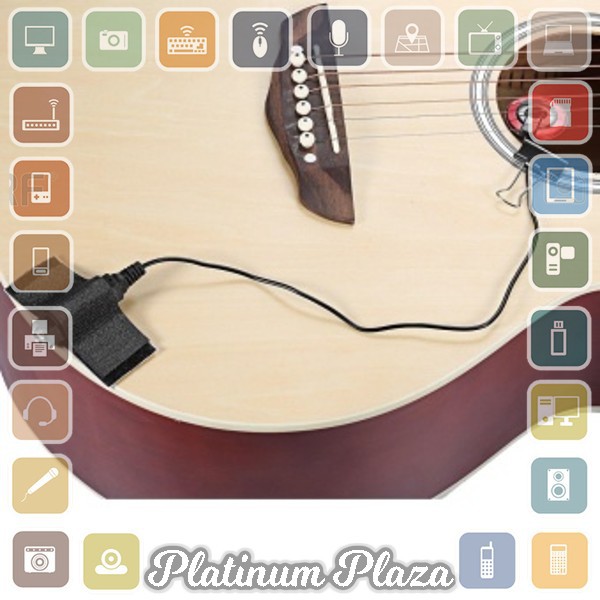 Piezo Pickup Mikrofon Gitar Akustik - P-007 - Black`V1DPP3-