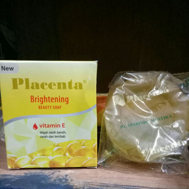 Placenta brightening beauty soap vitamin e 80g