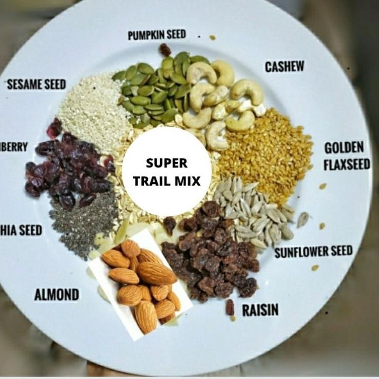 

♪ SUPER TRAIL MIX 500GR - Almond, Cranberry, Pumpkin Seed, Cashew, Raisin, Sunflower Seed ♡