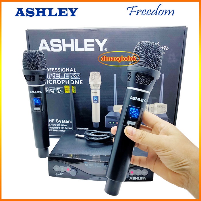 Mic Wireless Microphone ASHLEY FREEDOM 2 Mic Werles Mikropon Wirles Mikrofon