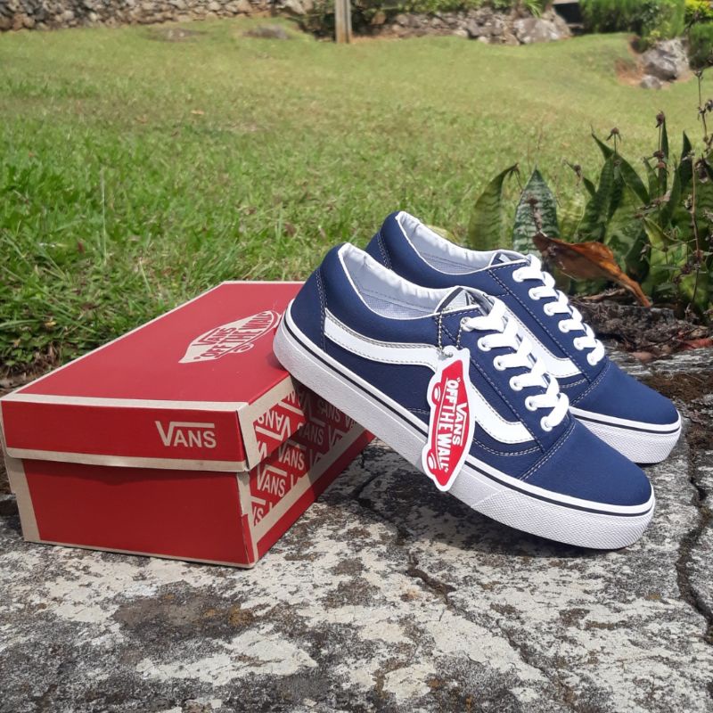 TERLARIS Sepatu Vanss Oldskool navy Double Poksing SIZE 38-44