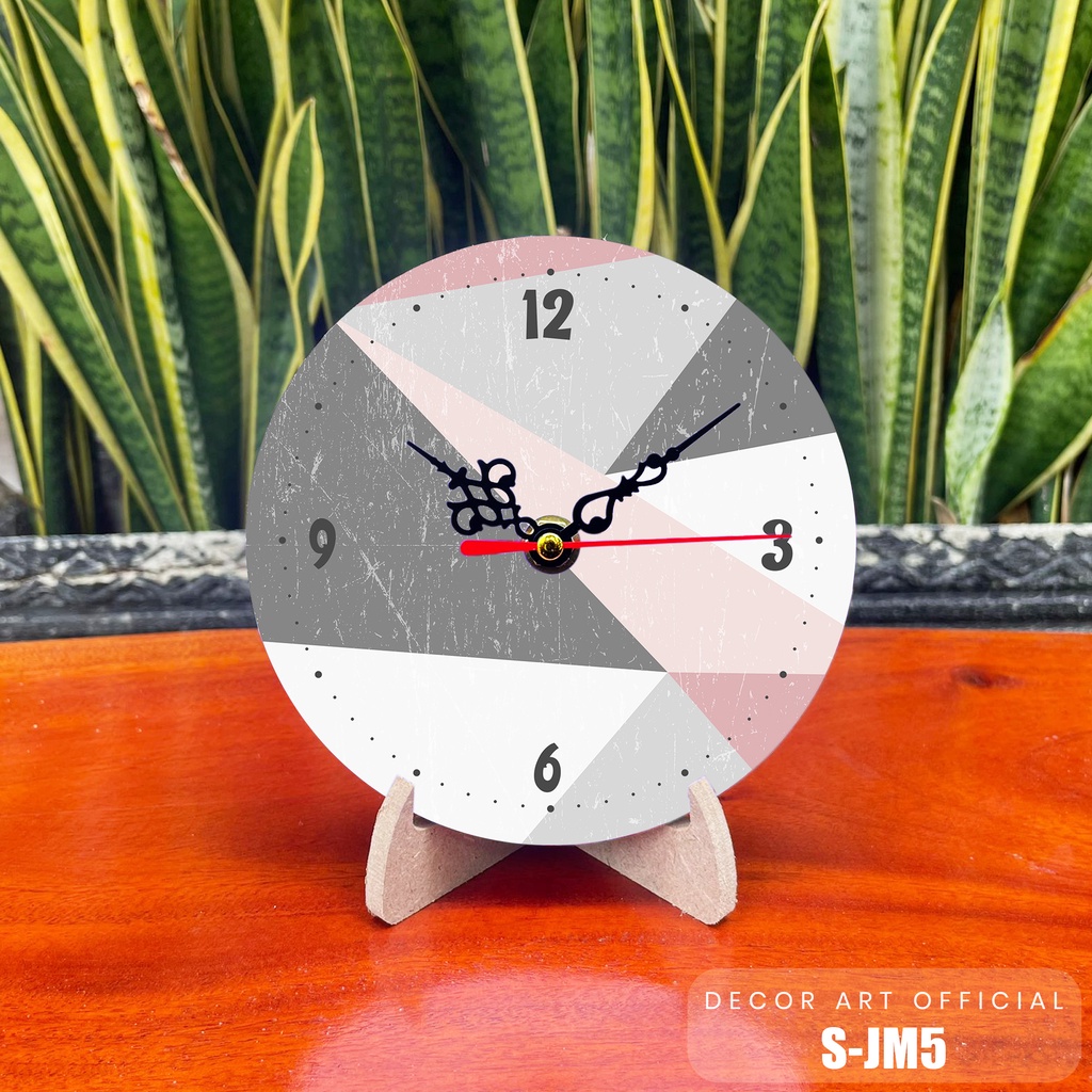 Decor Art Jam Meja Wood Dekorasi Kamar Ruang kantor Motif Gunung Abstrak Unik Aesthetic - SJM 1-SJM-6