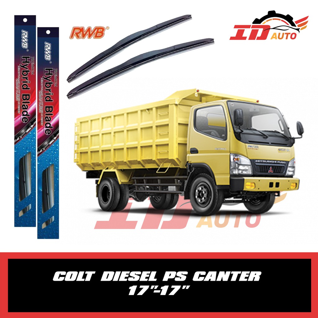 WIPER COLT DIESEL PS CANTER SET UKURAN 17 DAN 17 MERK RWB