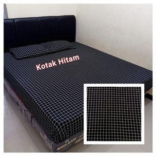 SEPRAI FLAT SET KOTAK KOTAK HITAM AESTHETIK UKURAN 90,120,180