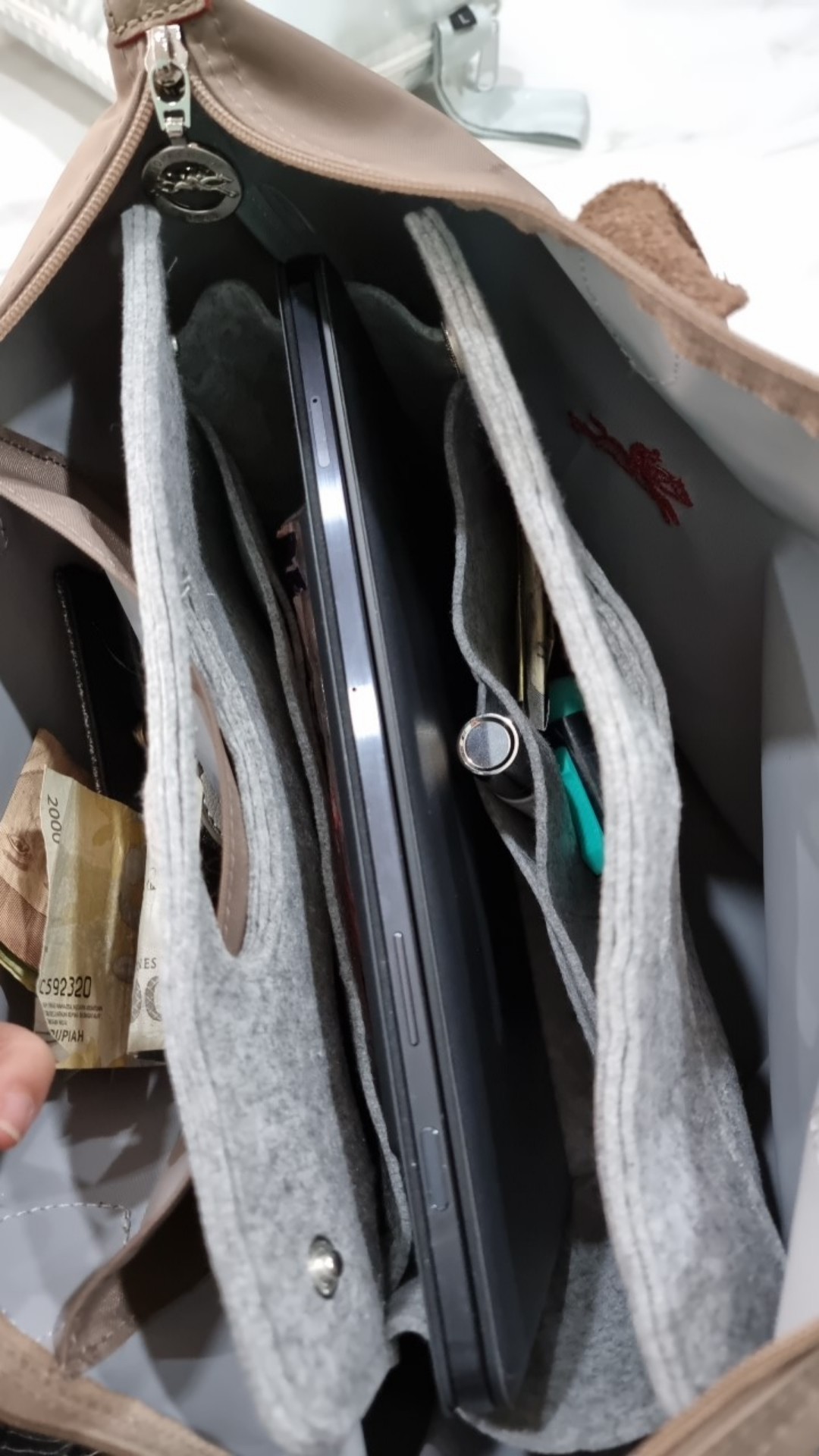 Knallbage Sisipan Kantong Pengaturan Kain Felt Organizer Bag