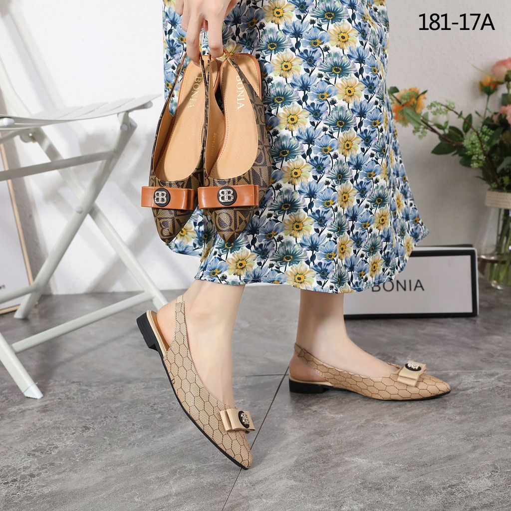 Bonia Monogram Flat Heel Shoes 181-17A