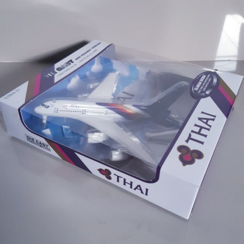 Diecast Pesawat Thai Airways Alloy - Mainan Miniatur Plane Airbus