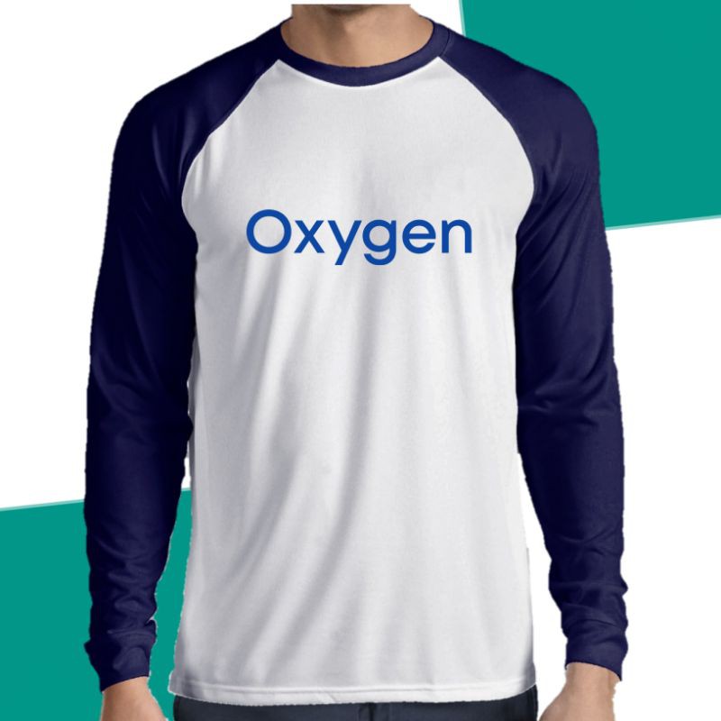 kaos T-shirt OXYGEN reglan tangan panjang combed 30s