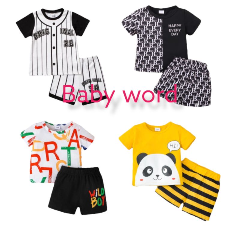 PROMO !!! Baju Set // Setelan Bayi Full Motif ORIGINAL