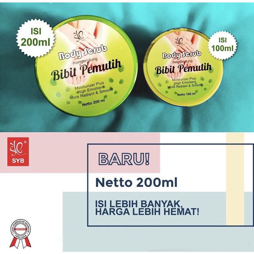 SYB Body Scrub Bibit Pemutih 200 ml