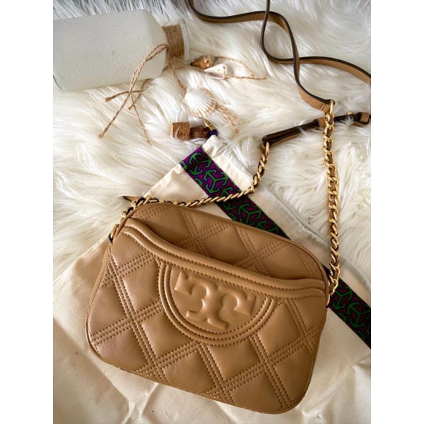 Tas Toryburch Fleming Soft Camera Bag Tiramisu New Original