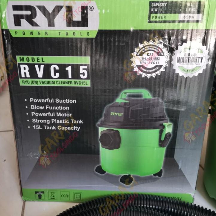 Paling Diminati mesin vacuum cleaner RYU RVC 15 wet and dry mesin vacum cleaner ryu basah kering blo