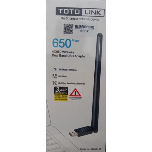 TOTOLINK A650UA AC650 Wireless Dual Band USB Adapter