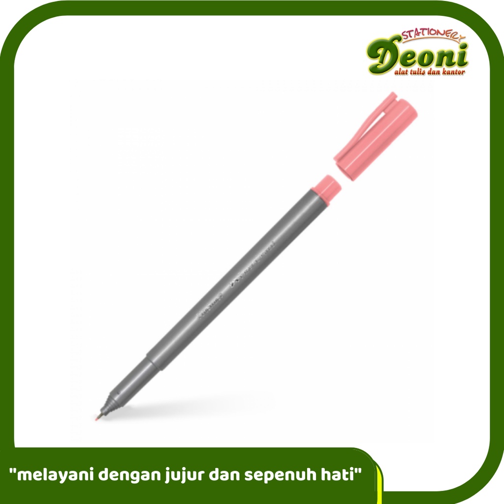 

FABER-CASTELL Fineliner Coral Red Spidol Pen